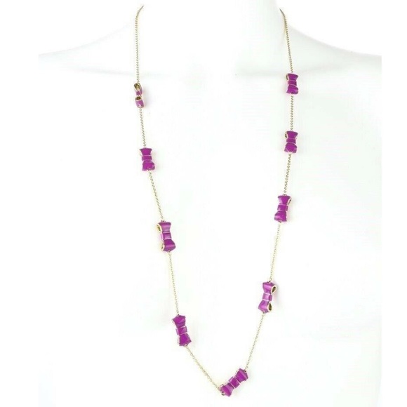 Kate Spade "take a bow" baja long scatter necklace - Picture 5 of 16